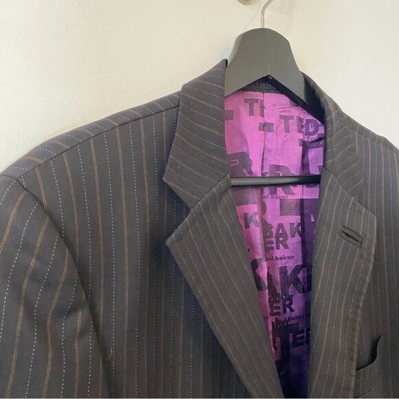 Ted Baker Brown Striped Sport Coat - Picture 2 of 16